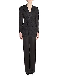 Tuxedo Jacket in Guipure