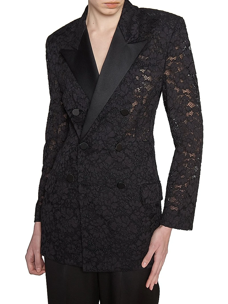 Tuxedo Jacket in Guipure