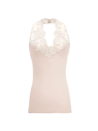 Halter Top in Silk Charmeuse and Lace