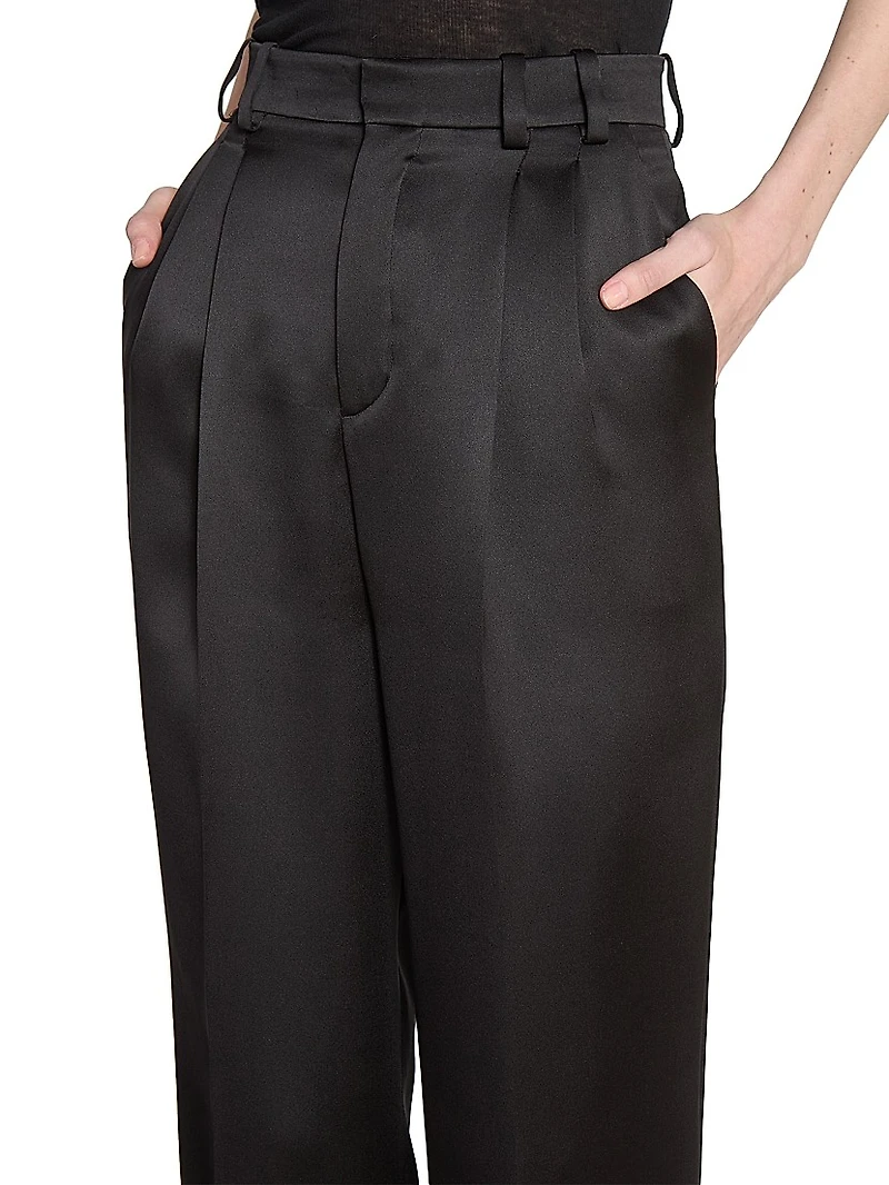 Pants in Silk Satin