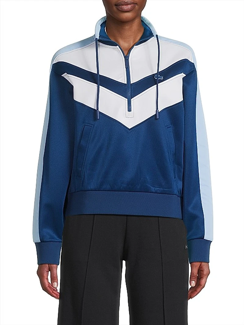 Chevron Quarter-Zip Active Jacket