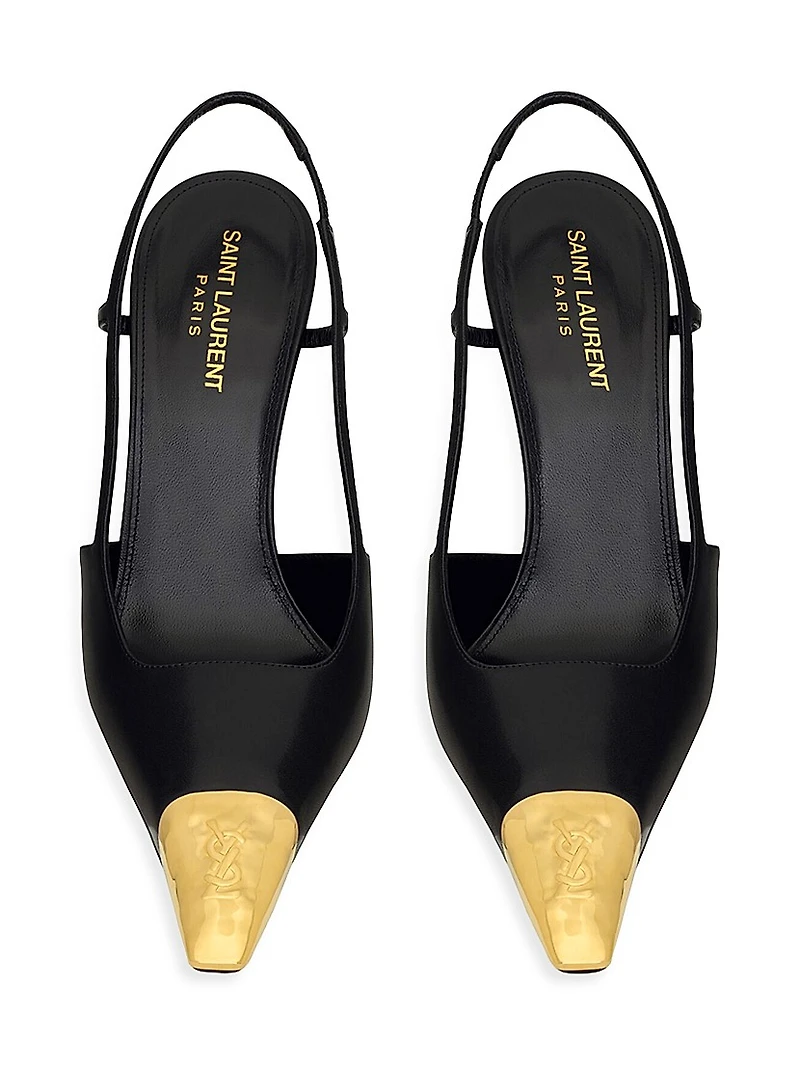 Jeanne Slingback Pumps Smooth Leather