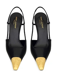 Jeanne Slingback Pumps Smooth Leather