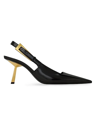 Lee Slingback Pumps Glazed Leather