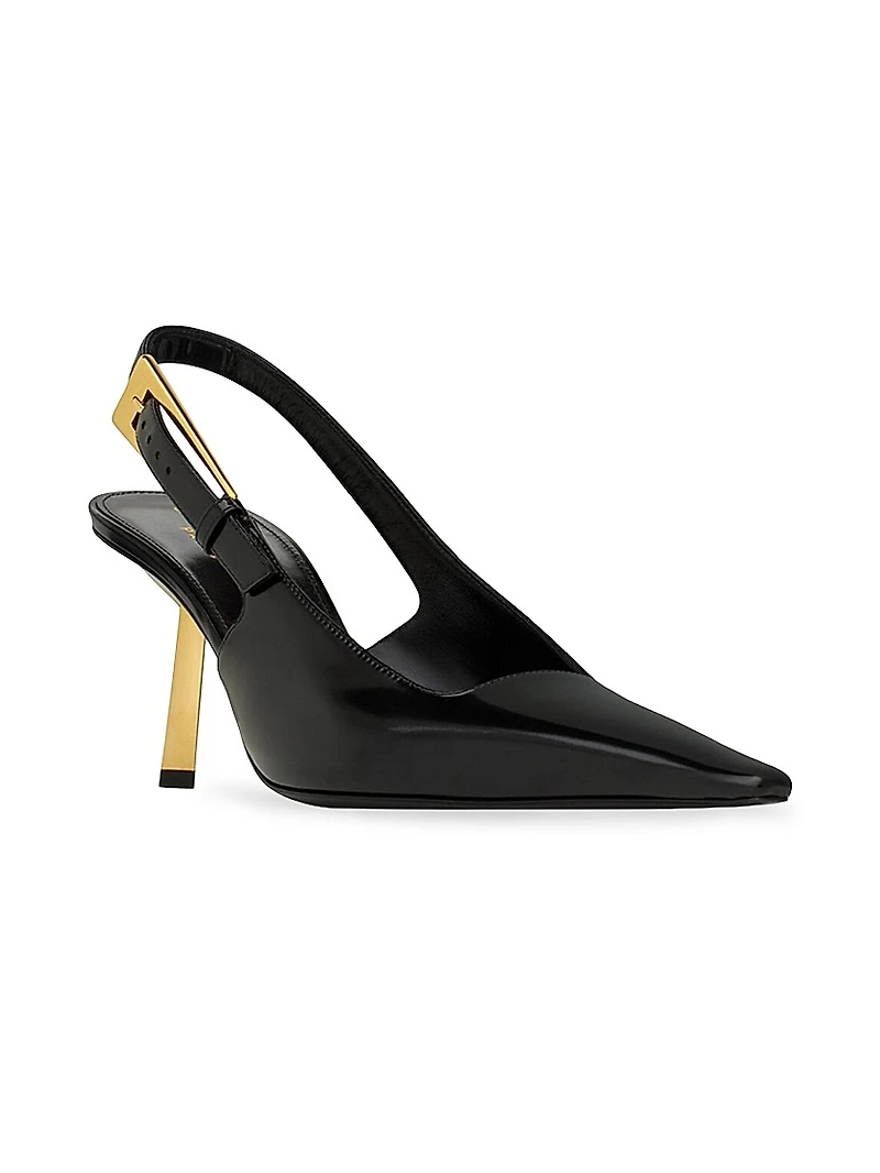 Lee Slingback Pumps Glazed Leather