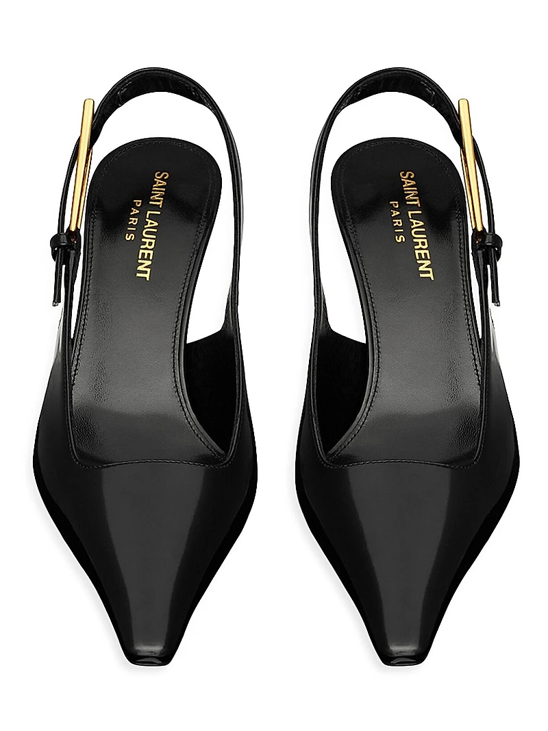 Lee Slingback Pumps Glazed Leather