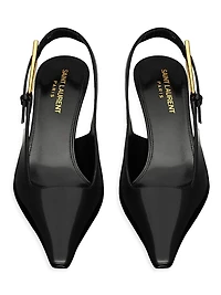 Lee Slingback Pumps Glazed Leather