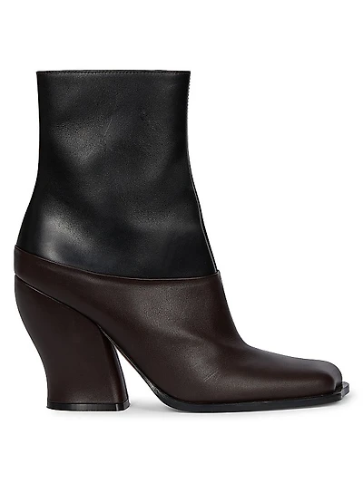 Onda 90MM Colorblocked Leather Booties