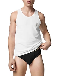 3-Pack Greca Logo Cotton-Blend Brief Set