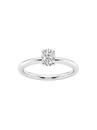 14K Gold & Oval Lab-Grown Diamond Solitaire Ring/0.50-5.00 TCW