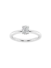 Platinum & Oval Lab-Grown Diamond Solitaire Ring/0.50-5.00 TCW