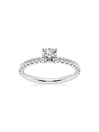 14K Gold & Round Lab-Grown Diamond Hidden Halo Ring/0.80-3.41 TCW