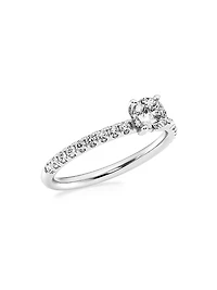14K Gold & Round Lab-Grown Diamond Hidden Halo Ring/0.80-3.41 TCW