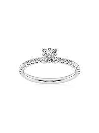 Platinum & Round Lab-Grown Diamond Hidden Halo Ring/0.80-3.41 TCW