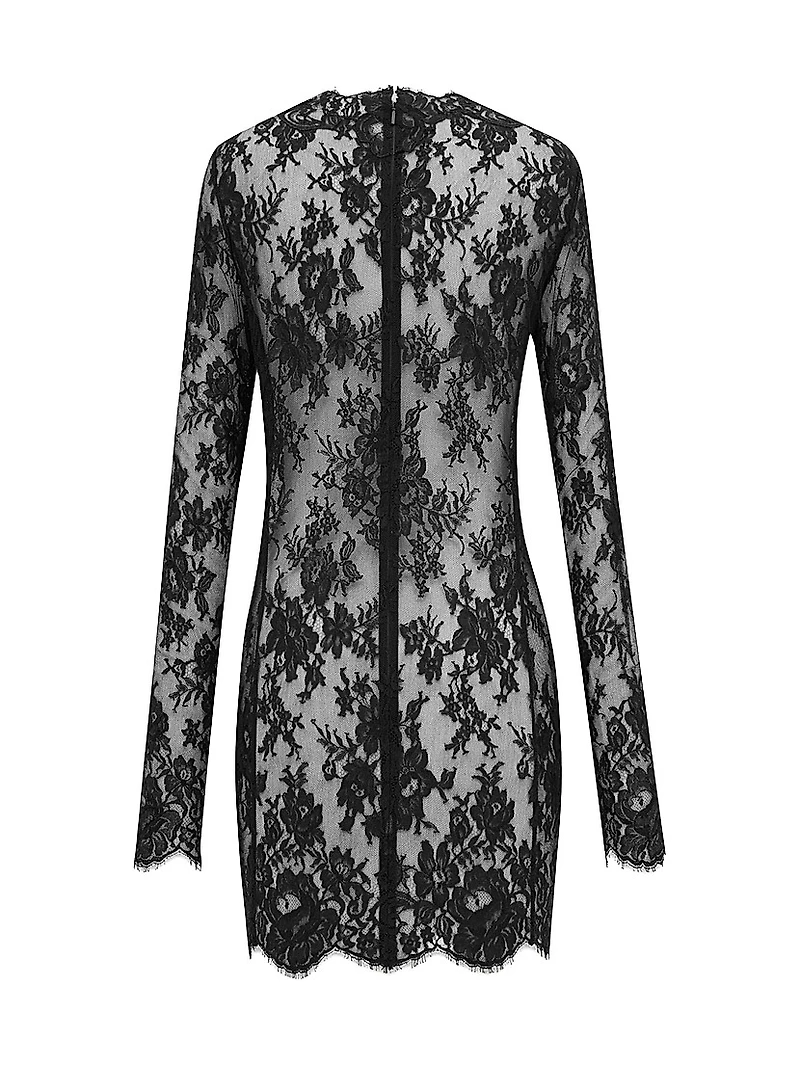 Long-Sleeve Dress Chantilly Lace