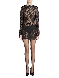 Long-Sleeve Dress Chantilly Lace