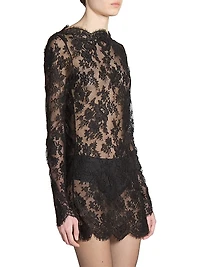 Long-Sleeve Dress Chantilly Lace