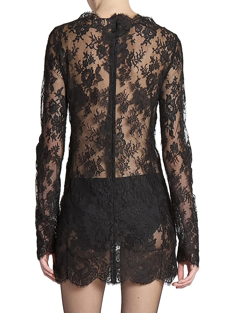Long-Sleeve Dress Chantilly Lace