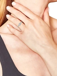 14K White Gold & Emerald-Cut Lab-Grown Diamond Hidden Halo Ring/0.80-3.41 TCW