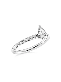 14K Gold & Pear-Cut Lab-Grown Diamond Hidden Halo Ring/0.80-3.41 TCW