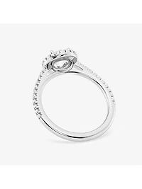 Platinum & Round Lab-Grown Diamond Halo Ring/1.30-3.60 TCW