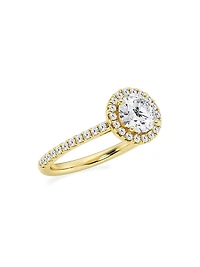 14K Gold & Round Lab-Grown Diamond Halo Ring/1.30-3.60 TCW