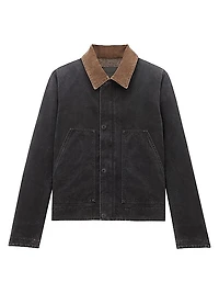 Work Jacket in Cotton Canvas and Corduroy