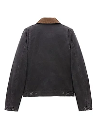 Work Jacket in Cotton Canvas and Corduroy