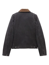 Work Jacket in Cotton Canvas and Corduroy