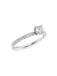 Platinum & Cushion-Cut Lab-Grown Diamond Hidden Halo Ring/0.80-3.41 TCW