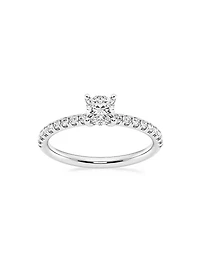 14K Gold & Cushion-Cut Lab-Grown Diamond Hidden Halo Ring/0.80-3.41 TCW