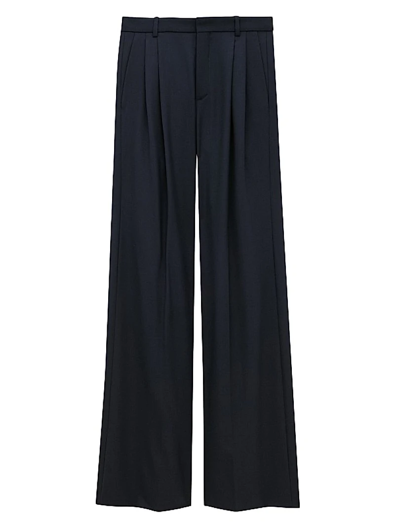 Wide-Leg Pants in Wool