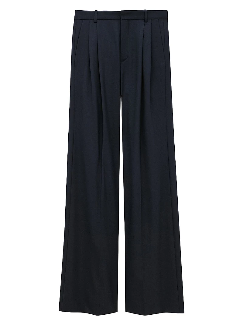 Wide-Leg Pants in Wool