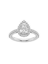 14K Gold & Pear-Cut Lab-Grown Diamond Halo Ring/1.30-3.60 TCW