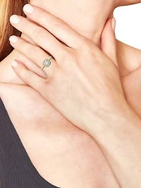 14K Gold & Cushion-Cut Lab-Grown Diamond Halo Ring/1.30-3.60 TCW