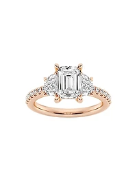 14K Rose Gold & Emerald-Cut Lab-Grown Diamond Ring/2.75-7.00 TCW