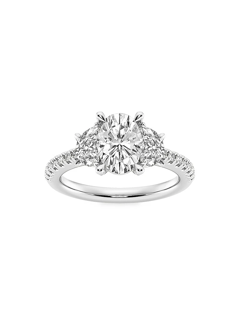 Platinum & Oval Lab-Grown Diamond Ring/2.75-7.00 TCW