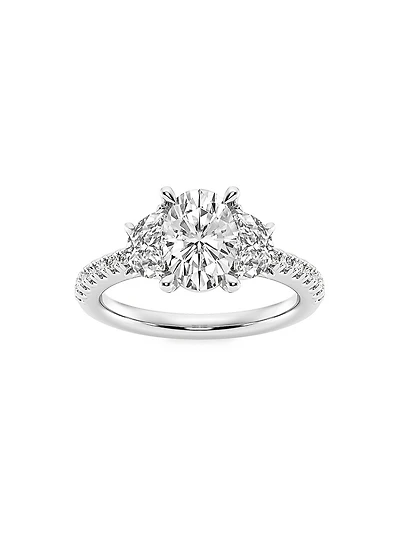 Platinum & Oval Lab-Grown Diamond Ring/2.75-7.00 TCW