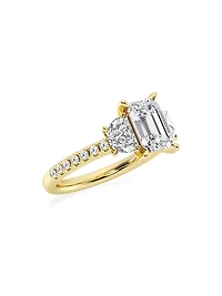 14K Gold & Emerald-Cut Lab-Grown Diamond Ring/2.75-7.00 TCW
