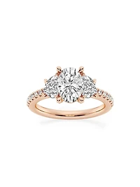 14K Rose Gold & Oval Lab-Grown Diamond Ring/2.75-7.00 TCW