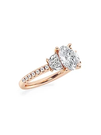 14K Rose Gold & Oval Lab-Grown Diamond Ring/2.75-7.00 TCW