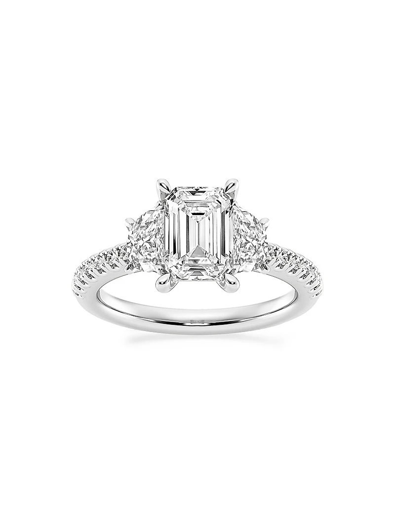 14K Gold & Emerald-Cut Lab-Grown Diamond Ring/2.75-7.00 TCW