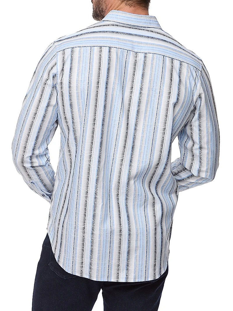 Drakeswood Striped Stretch-Cotton Shirt