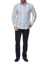 Drakeswood Striped Stretch-Cotton Shirt