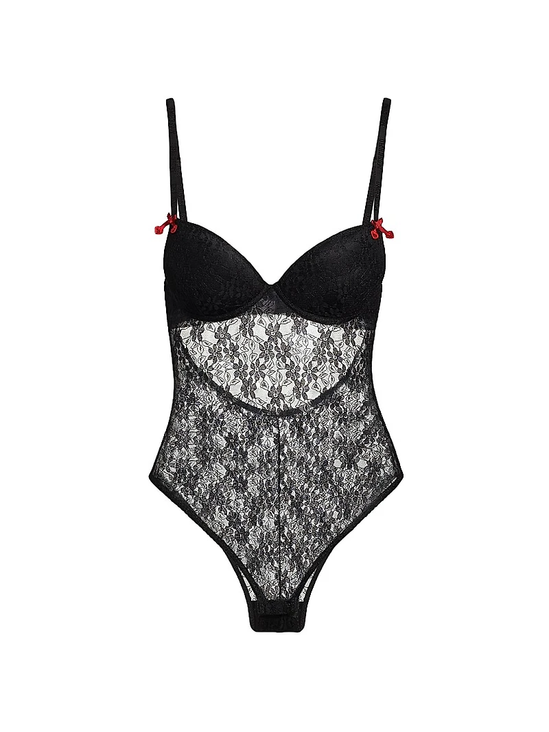 Floral Lace Bustier Bodysuit