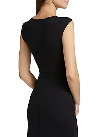 Neoprene Cap-Sleeve Bodysuit