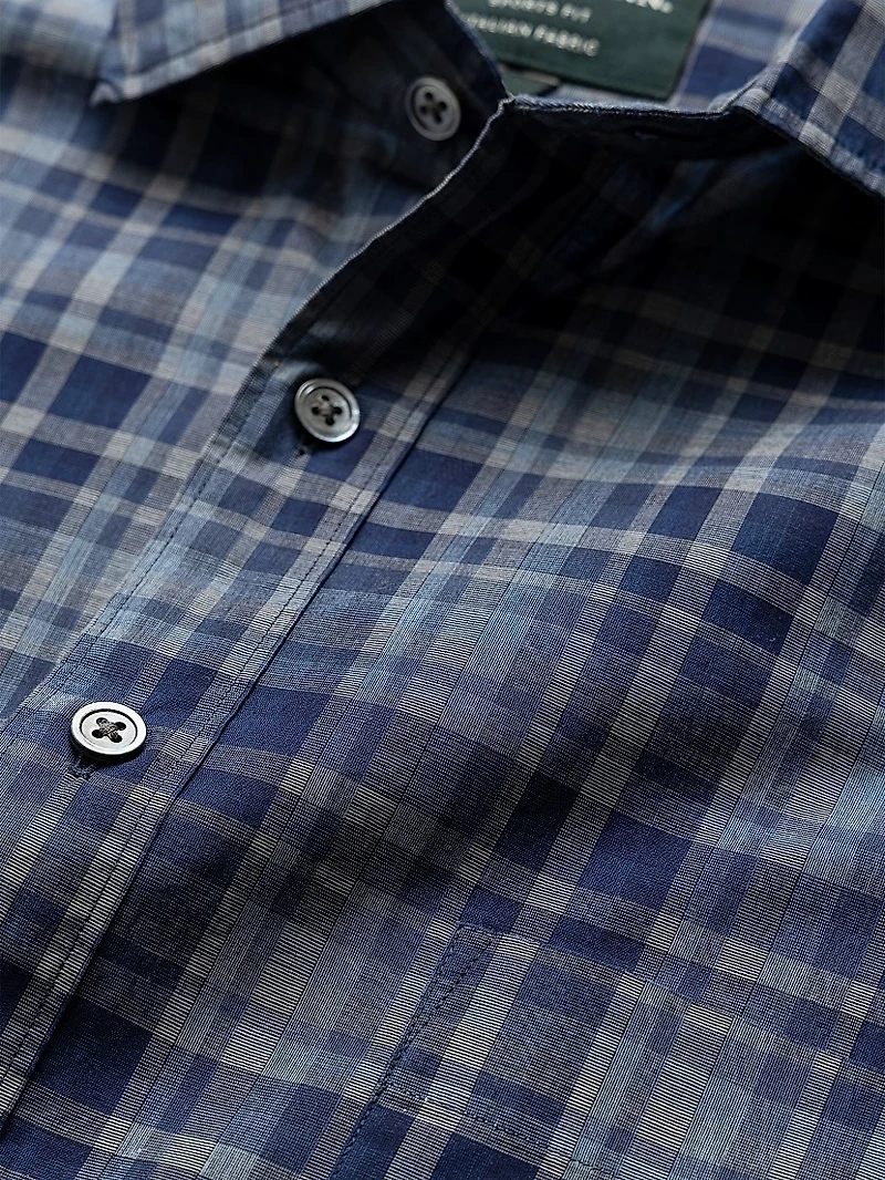 Monavale Check Cotton Button-Front Shirt
