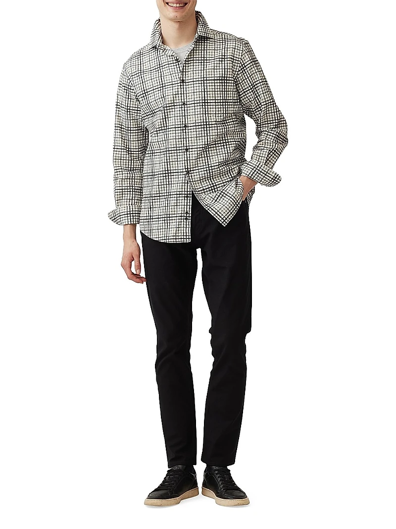 Brookdale Check Cotton Button-Front Shirt