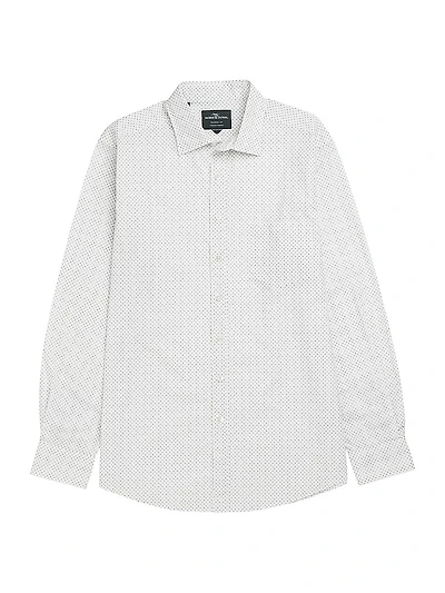 Middle Peak Geometric Cotton Button-Front Shirt