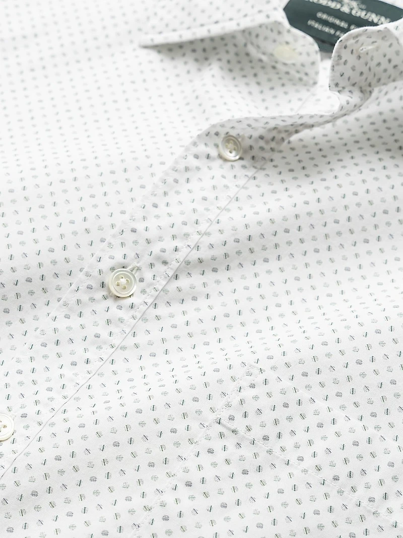 Middle Peak Geometric Cotton Button-Front Shirt